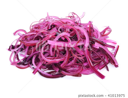 Red seaweed isolated on white background. 41013975