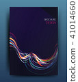 Vector business brochure flyer template or corporate banner design in A4 size.Neon lights on dark 41014660
