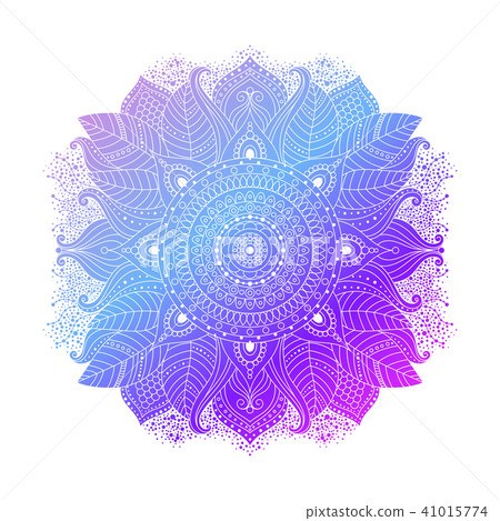Blue floral mandala vector Blue floral mandala vector 41015774