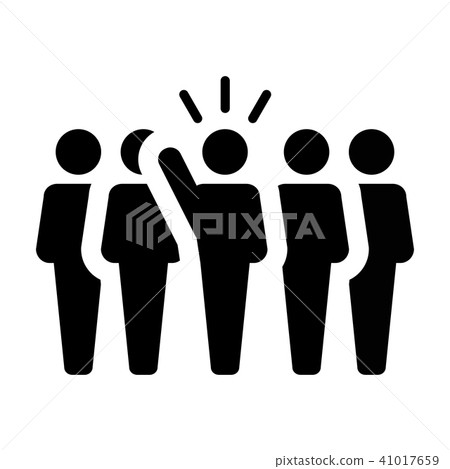 Leadership Icon vector male public speaker sign 41017659