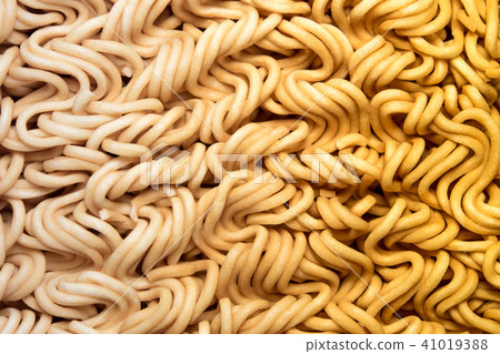 Close up texture of Instant noodle Close up texture of Instant noodle 41019388
