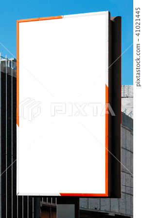 Blank vertical billboard on direct sunlight. Blank vertical billboard on direct sunlight. 41021445