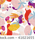 Abstract floral elements paper collage.Vector illustration hand drawn. 41021655
