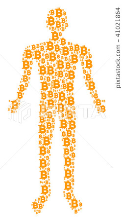 Bitcoin Human Figure - Stock Illustration [41021864] - PIXTA