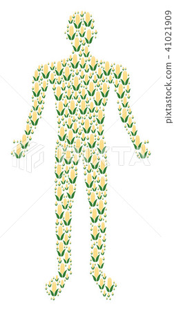 Corn Person Figure - Stock Illustration [41021909] - PIXTA