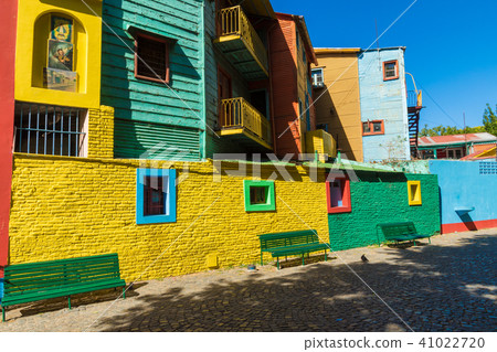Colorful area in La Boca neighborhoods in Buenos A 41022720