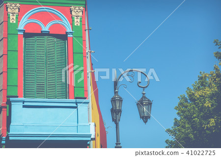 Colorful area in La Boca neighborhoods in Buenos A 41022725