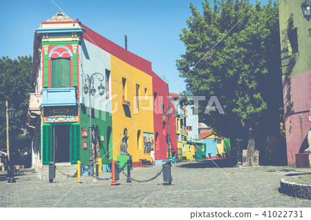 Colorful area in La Boca neighborhoods in Buenos A Colorful area in La Boca neighborhoods in Buenos A 41022731