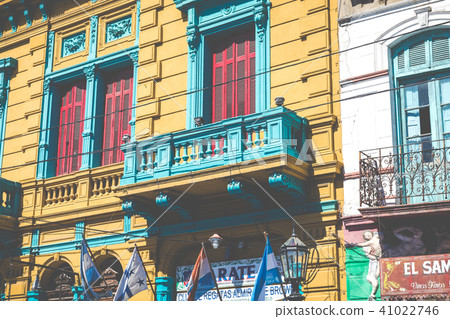 Colorful area in La Boca neighborhoods in Buenos A 41022746