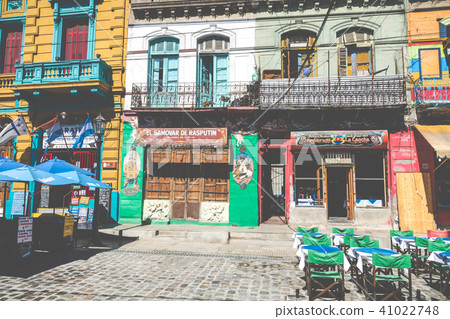 Colorful area in La Boca neighborhoods in Buenos A 41022748