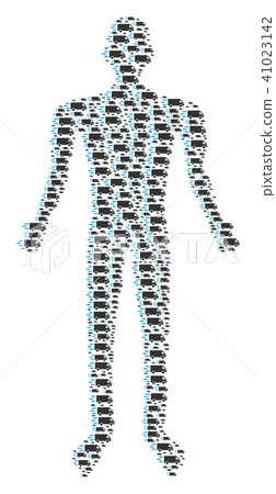 Fast Delivery Car Human Figure 41023142