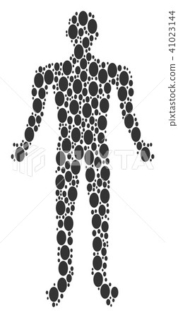 Filled Ellipse Human Figure 41023144