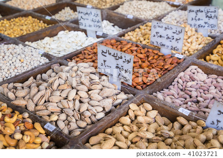 Selection of spices on a traditional market in Amm 41023721