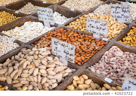 Selection of spices on a traditional market in Amm 41023722