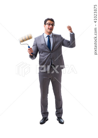 Businessman painter isolated on white background Businessman painter isolated on white background 41023875