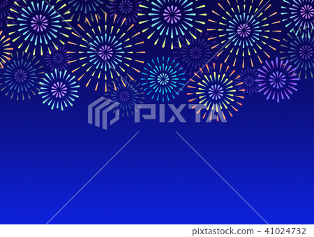 背景素材 煙花匯演 煙花匯演 夏季影像 41024732