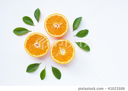 Fresh orange citrus fruit isolated on white Fresh orange citrus fruit isolated on white 41025886
