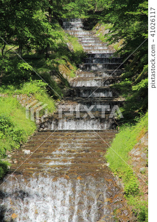 French style staircase on the Usbu River 41026117