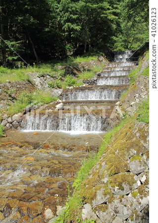 French style staircase on the Usbu River 41026123