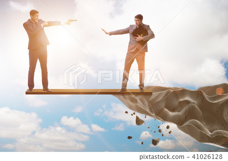 Partnership and teamwork concept with two businessmen Partnership and teamwork concept with two businessmen 41026128