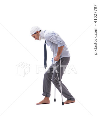 Injured businessman isolated on white background 41027797