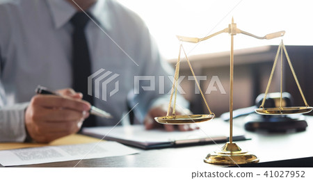 Judge gavel with Justice lawyers, Businessman in suit or lawyer 41027952