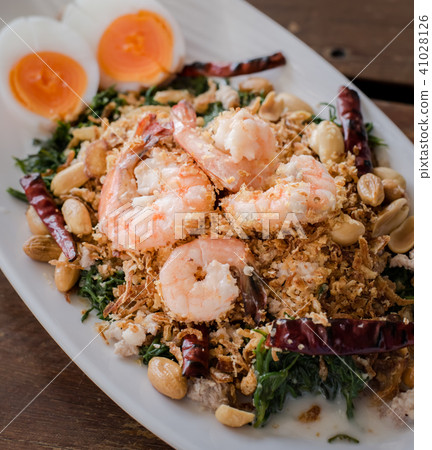 Thai food name "Yum Pak Goot" is a Vegetable fern Thai food name "Yum Pak Goot" is a Vegetable fern 41028126