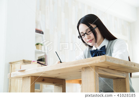High School Student Female Girls Study Examination Education Learning 41028185