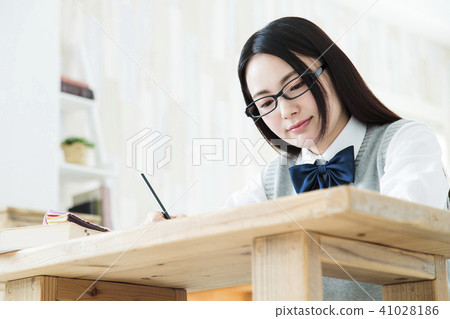 High School Student Female Girls Study Examination Education Learning 41028186