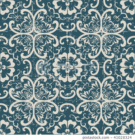 Worn out antique pattern seamless background Worn out antique pattern seamless background 41028324