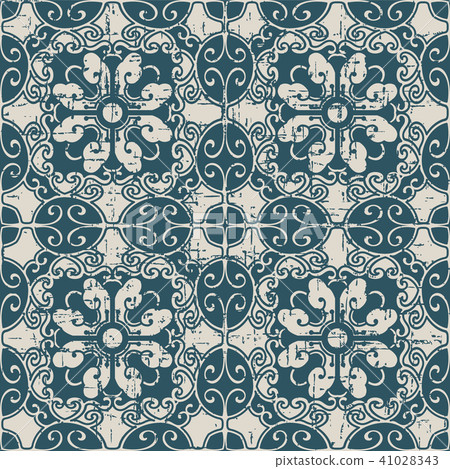 Worn out antique pattern seamless background 41028343