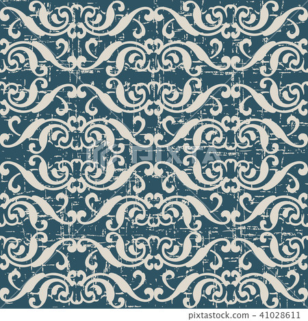 Worn out antique pattern seamless background-插圖素材 [41028611] - PIXTA圖庫