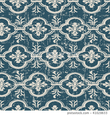 Worn out antique pattern seamless background-插圖素材 [41028633] - PIXTA圖庫
