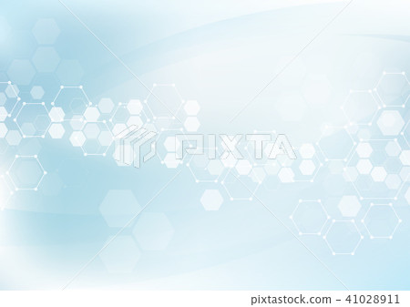 Abstract hexagonal molecular structures - Stock Illustration [41028911 ...