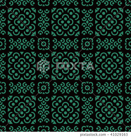 Antique green seamless retro pattern background 41029163