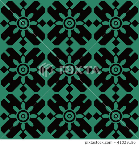 Antique green seamless retro pattern background 41029186