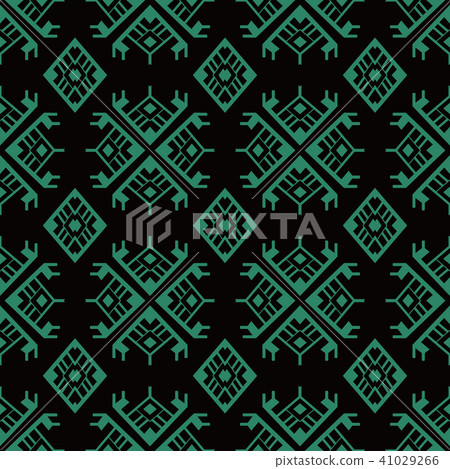 Antique green seamless retro pattern background 41029266