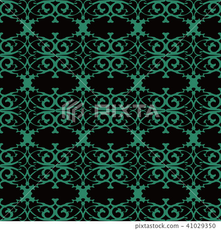 Antique green seamless retro pattern background 41029350