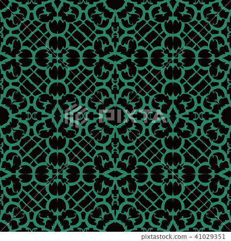 Antique green seamless retro pattern background Antique green seamless retro pattern background 41029351