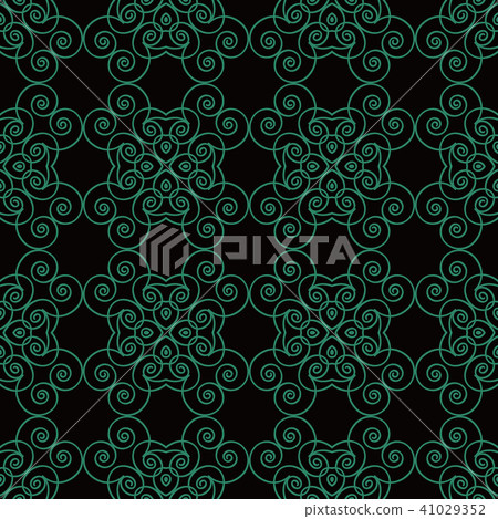 Antique green seamless retro pattern background Antique green seamless retro pattern background 41029352