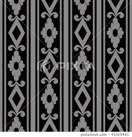 Antique silver seamless retro pattern background - Stock Illustration ...