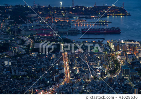 從Ashigamine，吳市，廣島縣的夜景 41029636