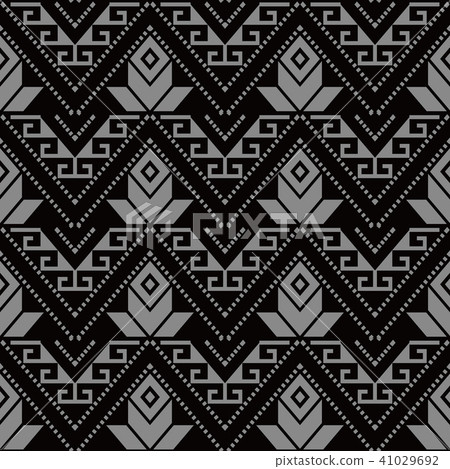 Antique silver seamless retro pattern background 41029692