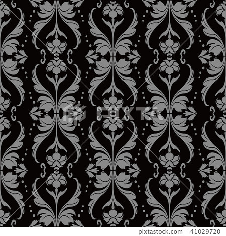 Antique silver seamless retro pattern background-插圖素材 [41029720] - PIXTA圖庫