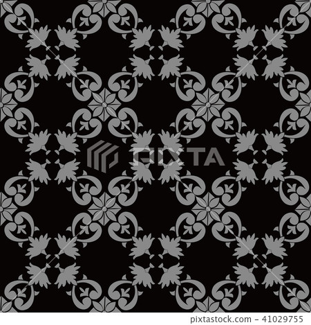 Antique silver seamless retro pattern background-插圖素材 [41029755] - PIXTA圖庫