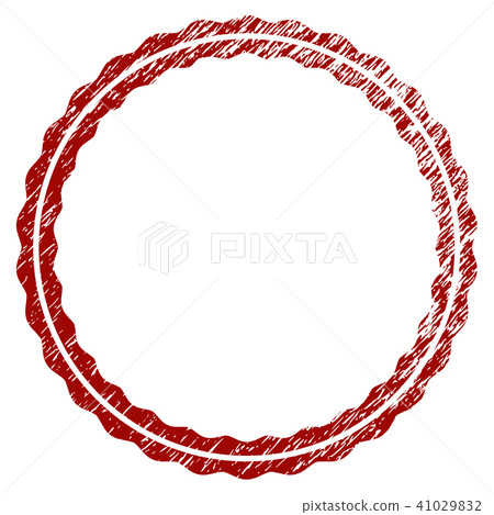 Distress Textured Certificate Round Rosette Frame - Stock Illustration ...