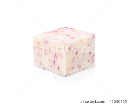 cube of taro isolated on white clipping path 41030865