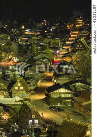 岐阜縣白川鄉Ha町城遺址的夜景 41031194