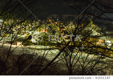 岐阜縣白川鄉Ha町城遺址的夜景 41031197