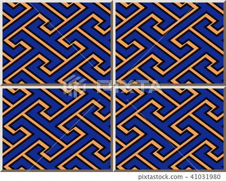 Ceramic tile retro vintage kaleidoscope pattern Ceramic tile retro vintage kaleidoscope pattern 41031980